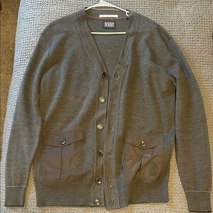 Scotch & Soda Gray Cardigan with Button Pockets
